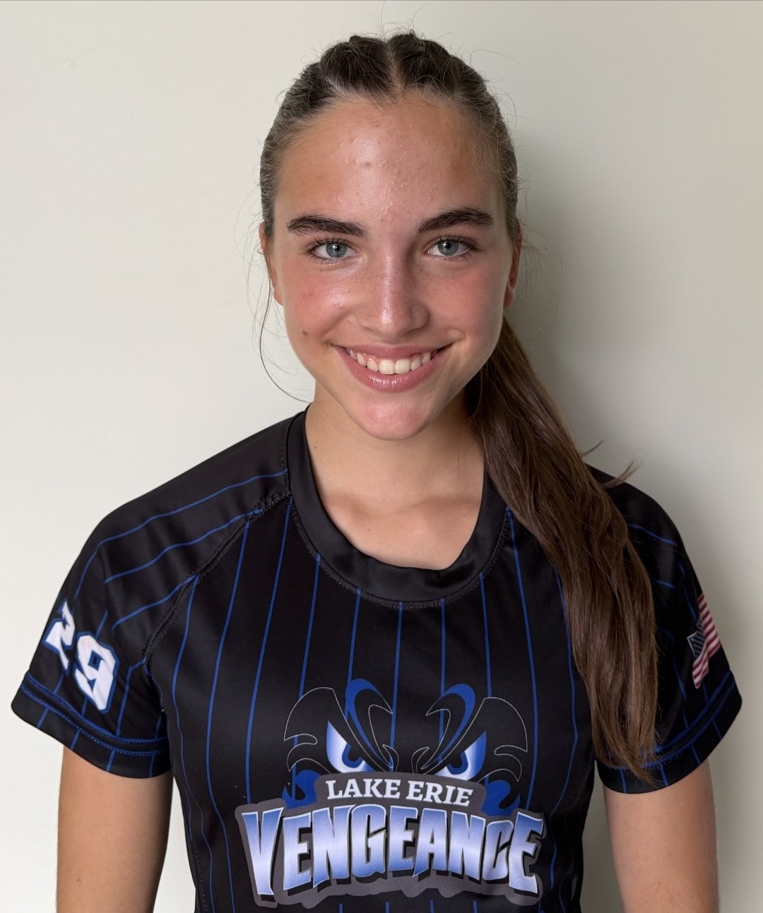 Breanna Dunbar in her Lake Erie Vengeance jersey
